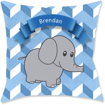 Baby Elephant Outdoor Pillow Outdoor Pillows- Pixsona - Cushion (394x394), Png Download