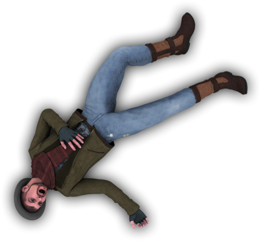 I've Found Probono, Dead As A Fried Chicken - Dead Body Cartoon Png (547x511), Png Download