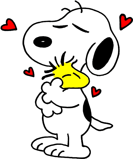 Snoopy And Woodstock Drawing Hugging By Bradsnoopy97 - Snoopy And Woodstock Drawing (522x630), Png Download