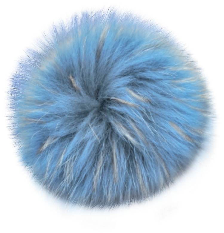 Cornflower Pom - Fur Clothing (1300x858), Png Download