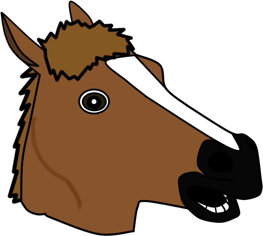 Horse Head Mask Vector - Horse Head Mask Clipart (917x821), Png Download