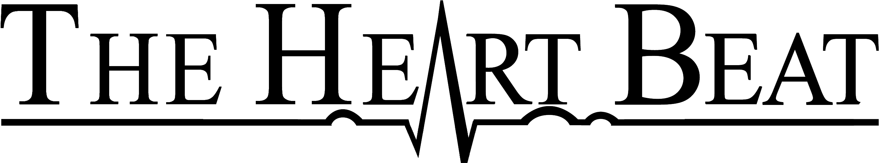 Heart Beat Logo - Logo Heart Beat (3046x757), Png Download