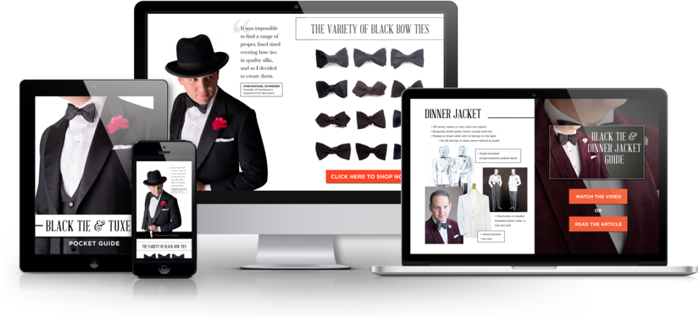 Black Tie Pocket Guide Mockup Multi-screen2 - Pocket (1030x502), Png Download