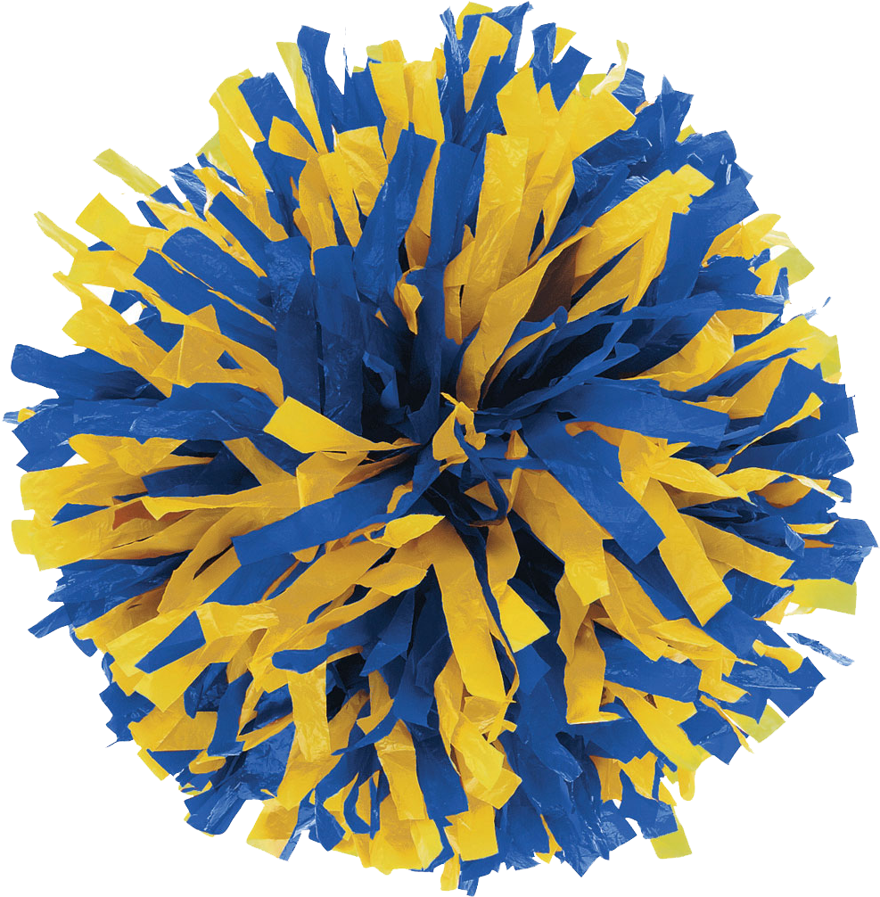Meteors F Cheer - Blue And White Pom Pom (1001x1021), Png Download