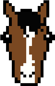 Horse Head - Horse Head Pixel Art (430x450), Png Download