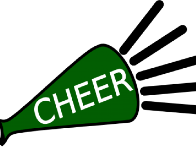 Cheerleading Megaphones Clipart - Green Cheerleader Clipart (640x480), Png Download
