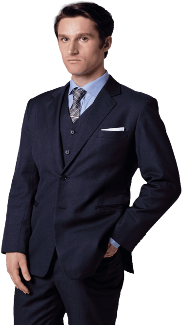 Free Png Groom Png Images Transparent - Solid Navy Blue Suit (480x668), Png Download
