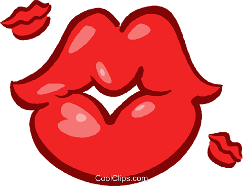 Blowing Kisses Royalty Free Vector Clip Art Illustration - Kiss Clip Art (480x367), Png Download
