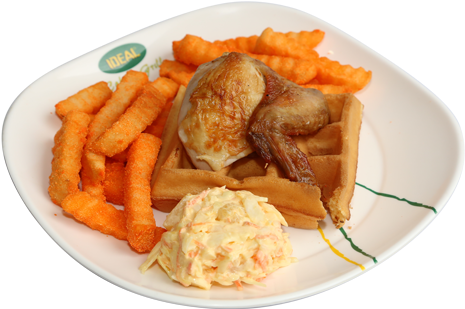 Maya's Plate - Fish And Chips (467x330), Png Download