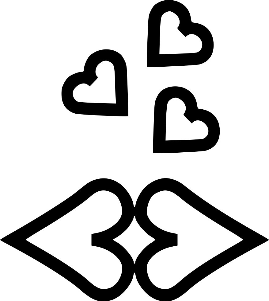 Lips Kiss Kisses Romantic Comments - Couple Icon Png (878x980), Png Download