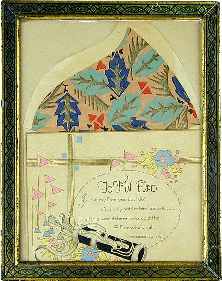 Art Deco 1932 Framed ~ To My Dad - Golf (959x959), Png Download