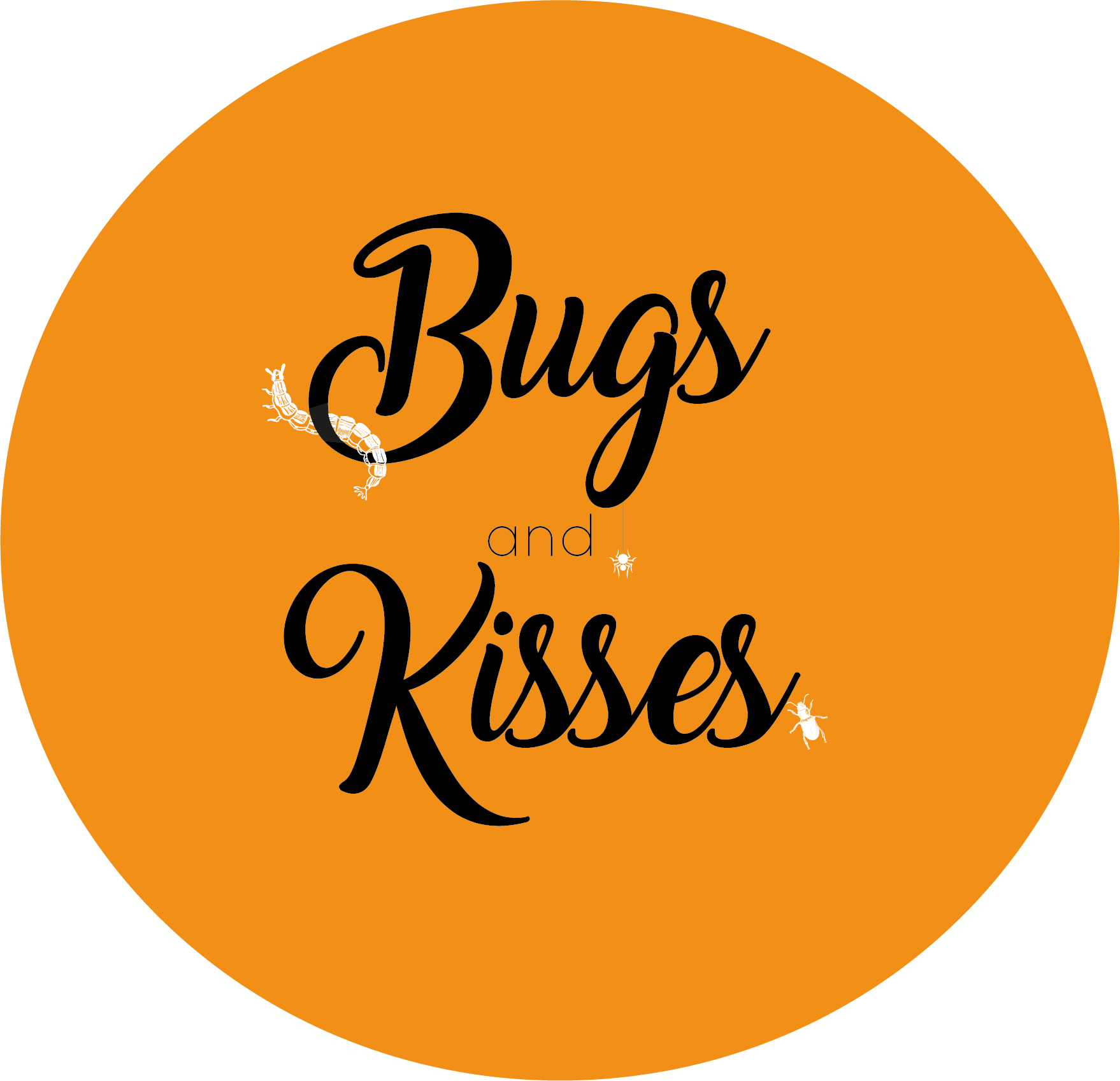 Orange Bugs And Kisses Halloween Themed Stickers - Sticker (1758x1697), Png Download