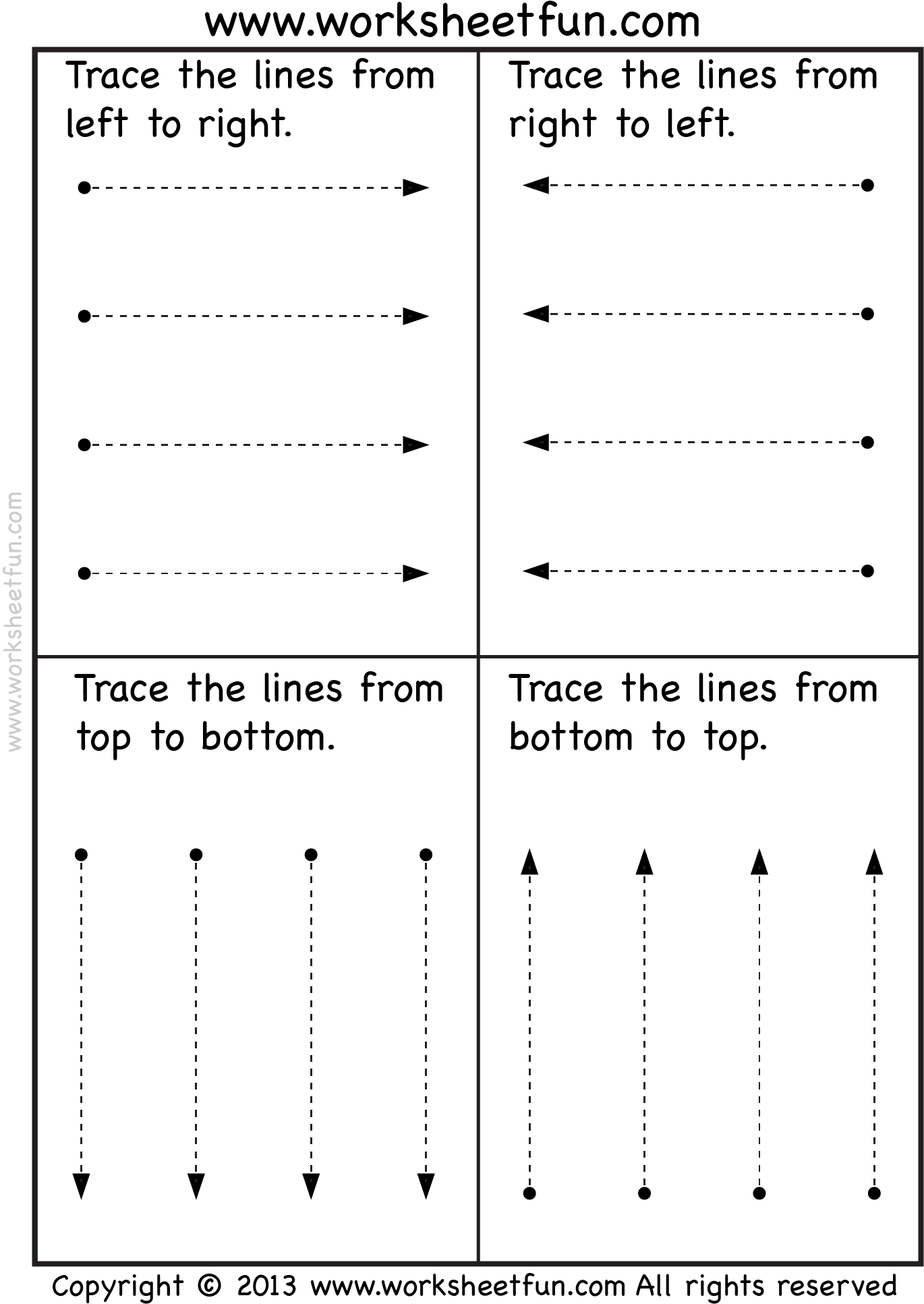 Unusual Vertical Prewriting Activities Worksheets And (1371x1952), Png Download