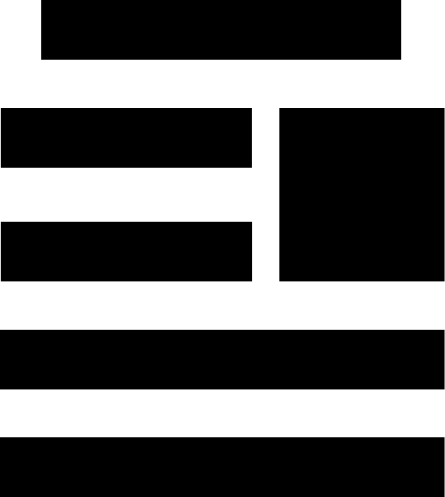 Horizontal Lines Symbol With One Square Comments - Symbol (879x980), Png Download