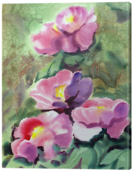 Watercolor Painting Of The Beautiful Flowers - Watercolor Painting (400x400), Png Download