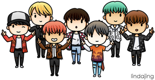 Report Abuse - Fire Bts Chibi (493x257), Png Download