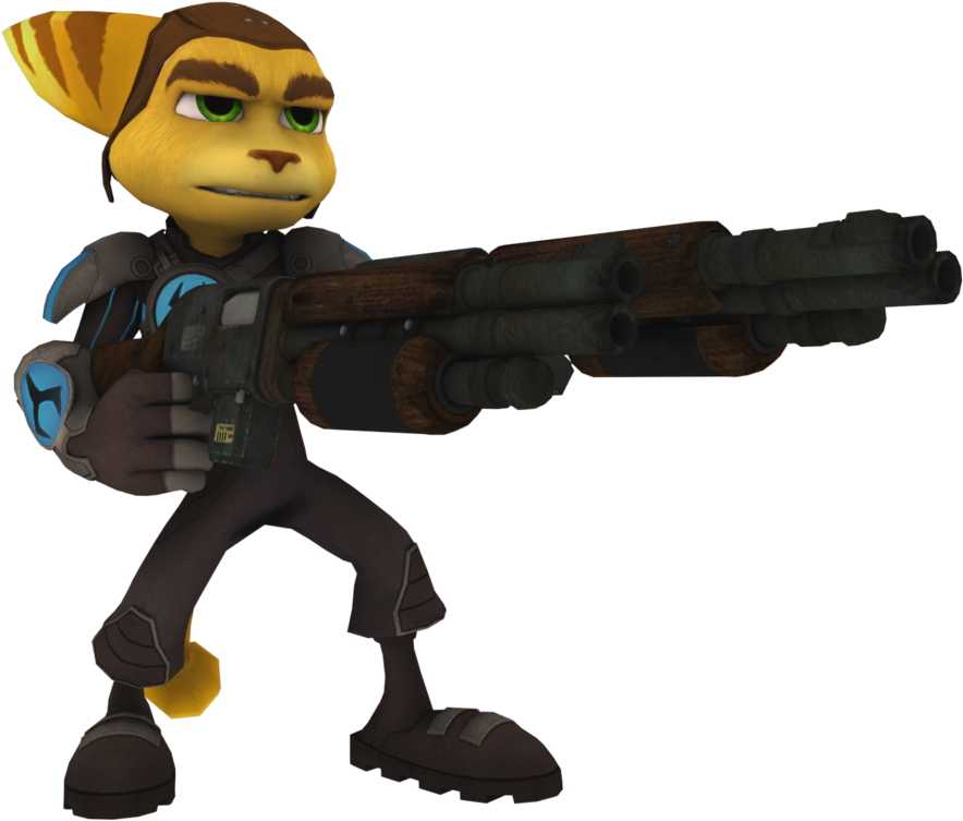 Ratchet And Clank Future A Crack In Time Ratchet Png - Ratchet And Clank Acit (1024x768), Png Download