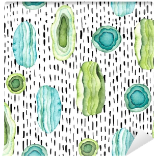 Seamless Pattern Of Watercolor Abstract Shapes With - Watercolor Painting (400x400), Png Download