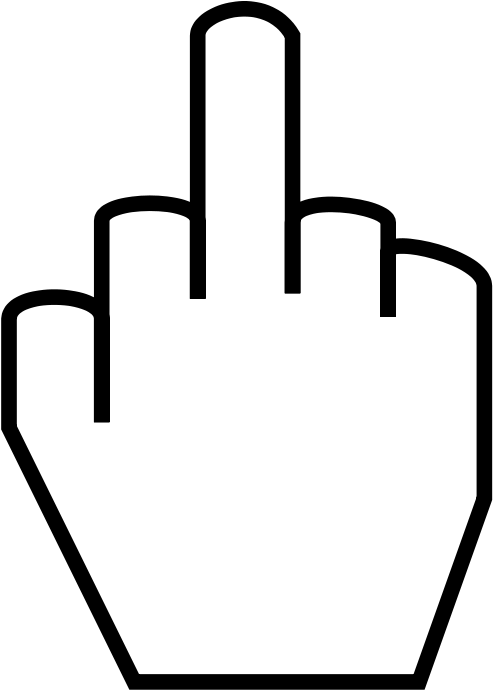 The Middle Finger - Middle Finger Png (500x690), Png Download