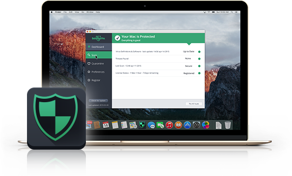 Defender Pro Mac Security Key Features - Macintosh (595x360), Png Download