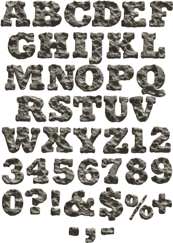 Rock Stone Font - Office Chair (595x837), Png Download