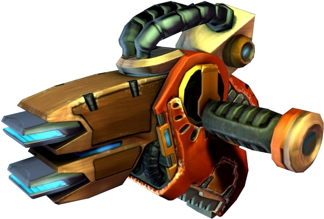 Ratchet And Clank A Crack In Time Weapons Upgrades - Clank Tools Of Destruction (667x458), Png Download