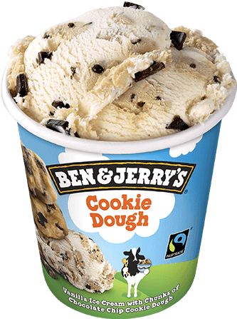 Cookie Dough - Chocolate Chip Cookies Dough Ice Cream (374x479), Png Download