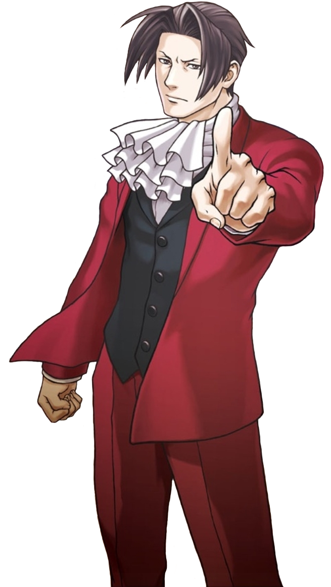 Ace Attorney Miles Edgeworth Transparents Post (664x1181), Png Download