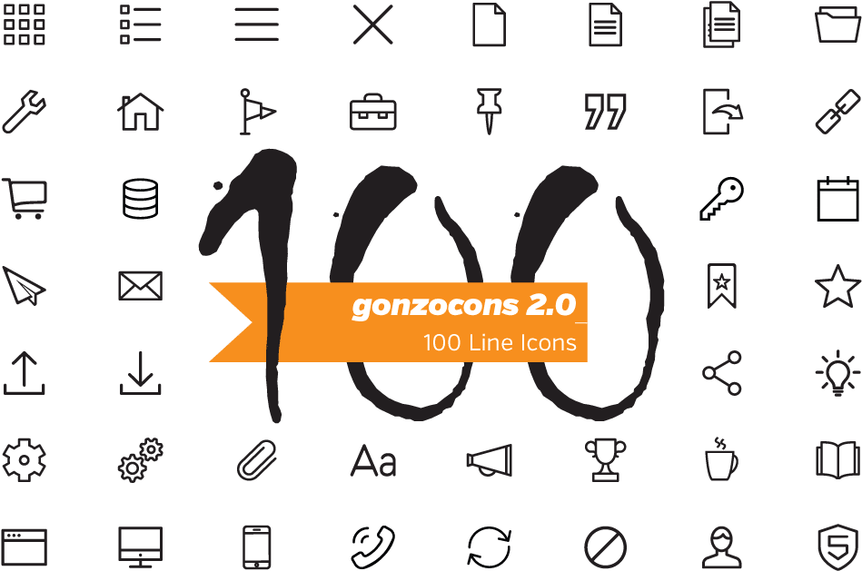 Free Line Icon Set (1000x680), Png Download