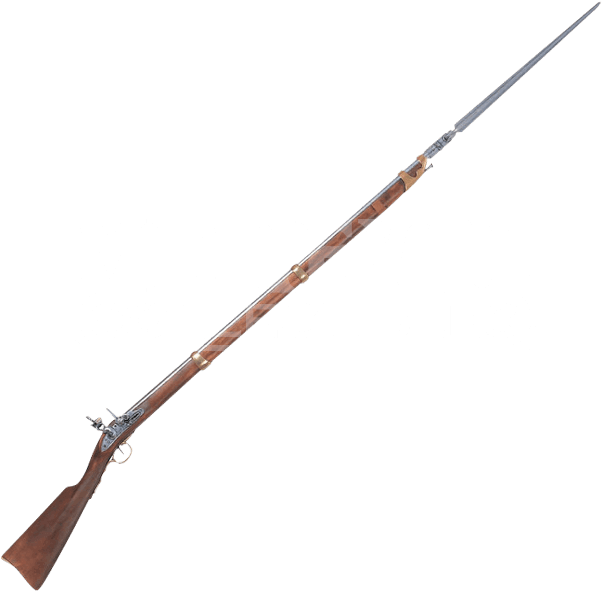 Grey French Rifle With Bayonet (622x622), Png Download