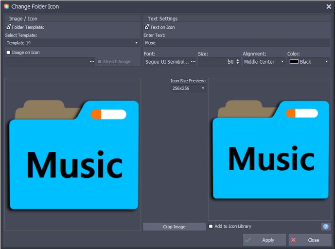 You Can Apply Any Text To A Folder Icon, By Selecting (845x526), Png Download