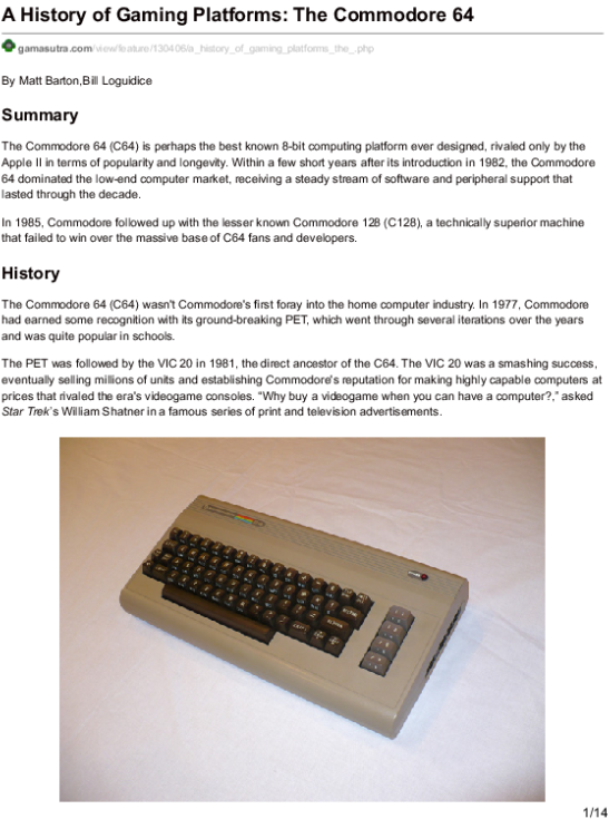 A History Of Gaming Platforms The Commodore 64 Hot (600x776), Png Download