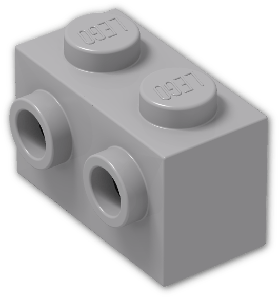 Brick 1 X 2 With Two Studs On One Side (800x600), Png Download
