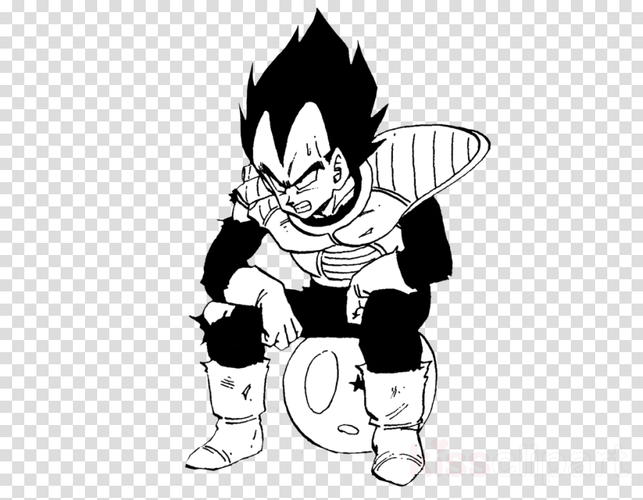 Vegeta Coloriage Clipart Vegeta Goku Majin Buu (900x700), Png Download