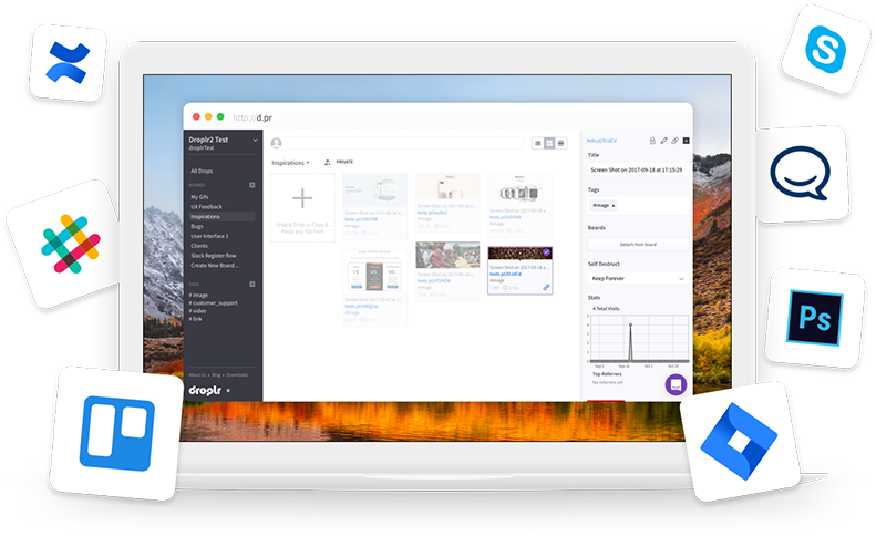 On Top Of That, Droplr Comes With A Number Of Useful (800x483), Png Download