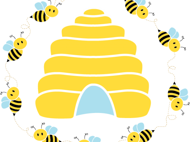 Bee Hive Clipart Circle (640x480), Png Download