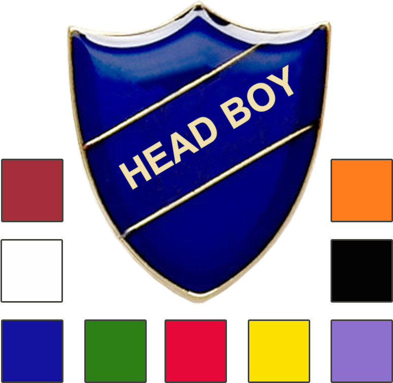 Head Boy School Badge Shield (886x888), Png Download