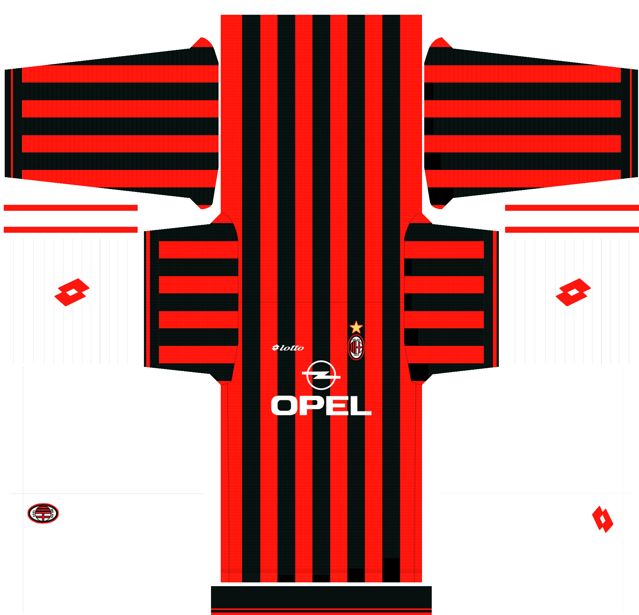 Ac Milan Opel Kit For Pes 2016 By Nanho (2048x2048), Png Download