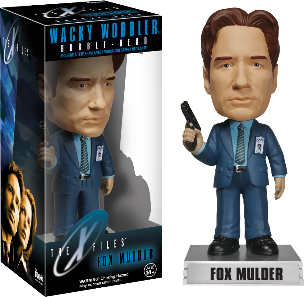 Fox Mulder Wacky Wobbler Bobble Head (1050x1000), Png Download