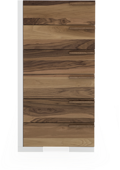 Image For Brown And White Birch Wood Chest Of Drawers (519x804), Png Download