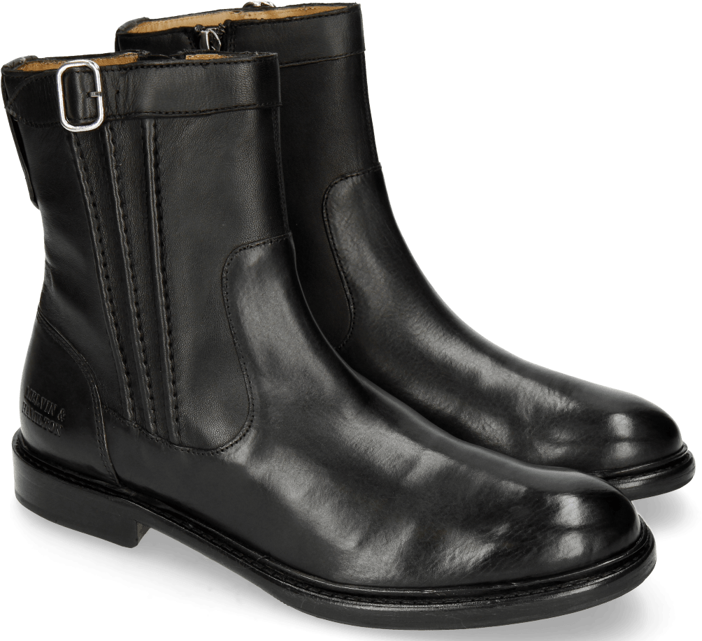Ankle Boots Sally 85 Black Nappa Black (1024x1024), Png Download