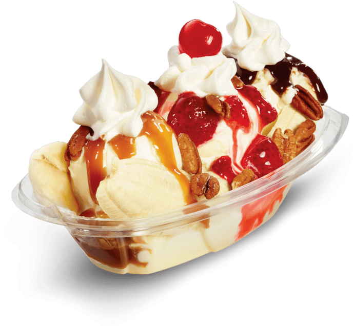 Banana Split Png (750x654), Png Download