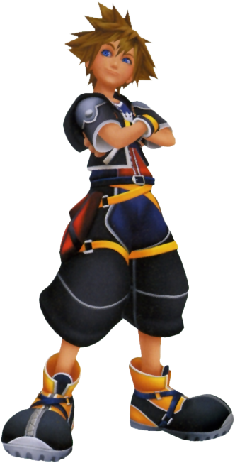 Sora - Disney Kingdom Hearts Sword Pewter Key Ring (340x660), Png Download