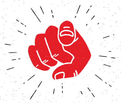 Finger Pointing At You Png - Finger Point You Png (395x336), Png Download