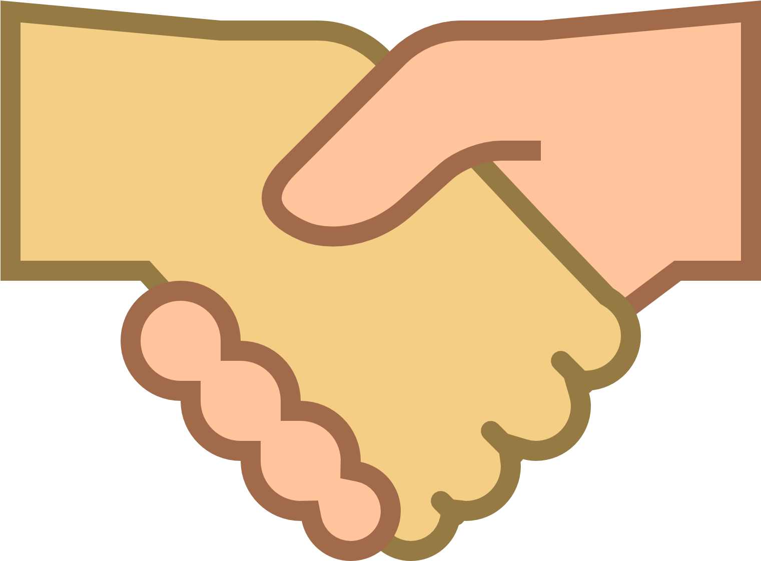 Handshake Blue Hand Shake Clip - Icon (1600x1600), Png Download