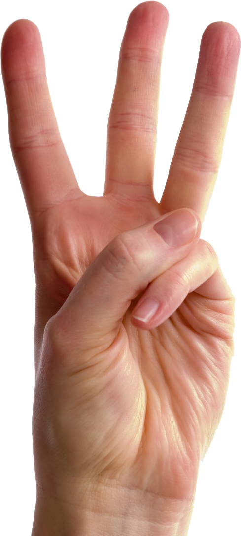 Fingers Transparent Png Sticker - Three Fingers (800x1200), Png Download