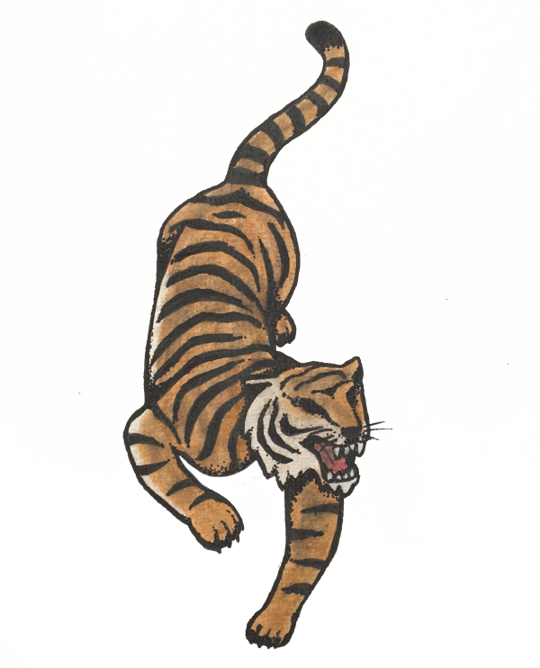 Tiger - Siberian Tiger (600x742), Png Download