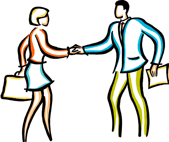 The Boo-less Life - Two People Shaking Hands Clip Art (550x461), Png Download