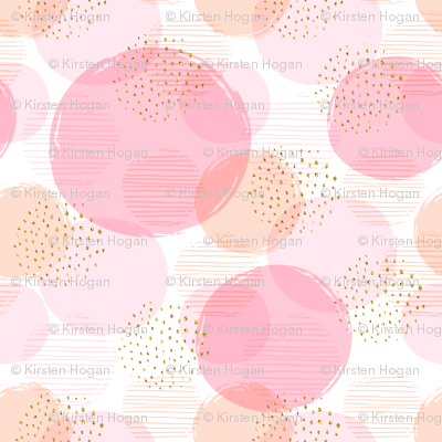 Pink Polka Dot Pattern Water Color - Abstract Geometric Seamless Pattern (400x400), Png Download
