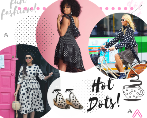 Polka Dot Fashion Blog Post - Girl (480x384), Png Download